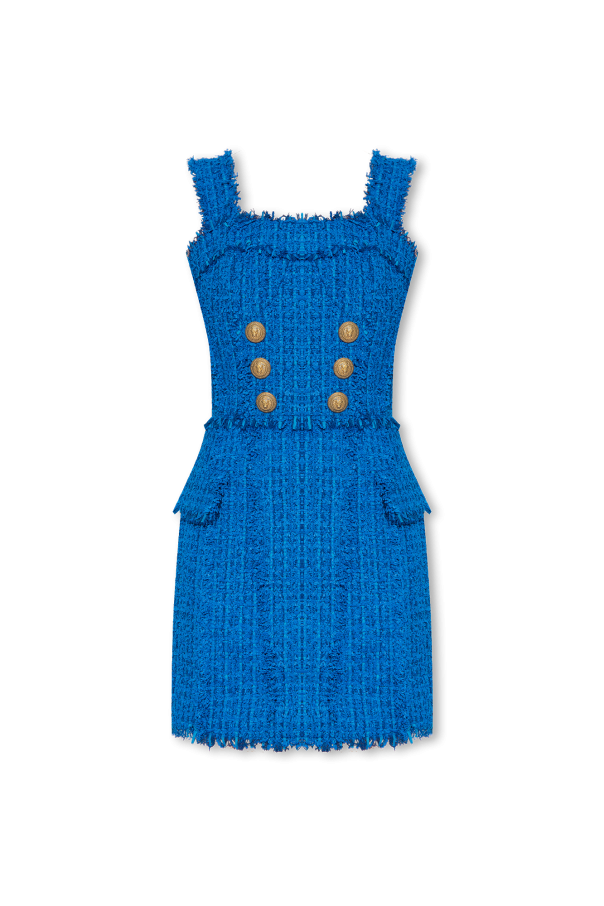 Balmain Balmain tweed mini dress Blue
