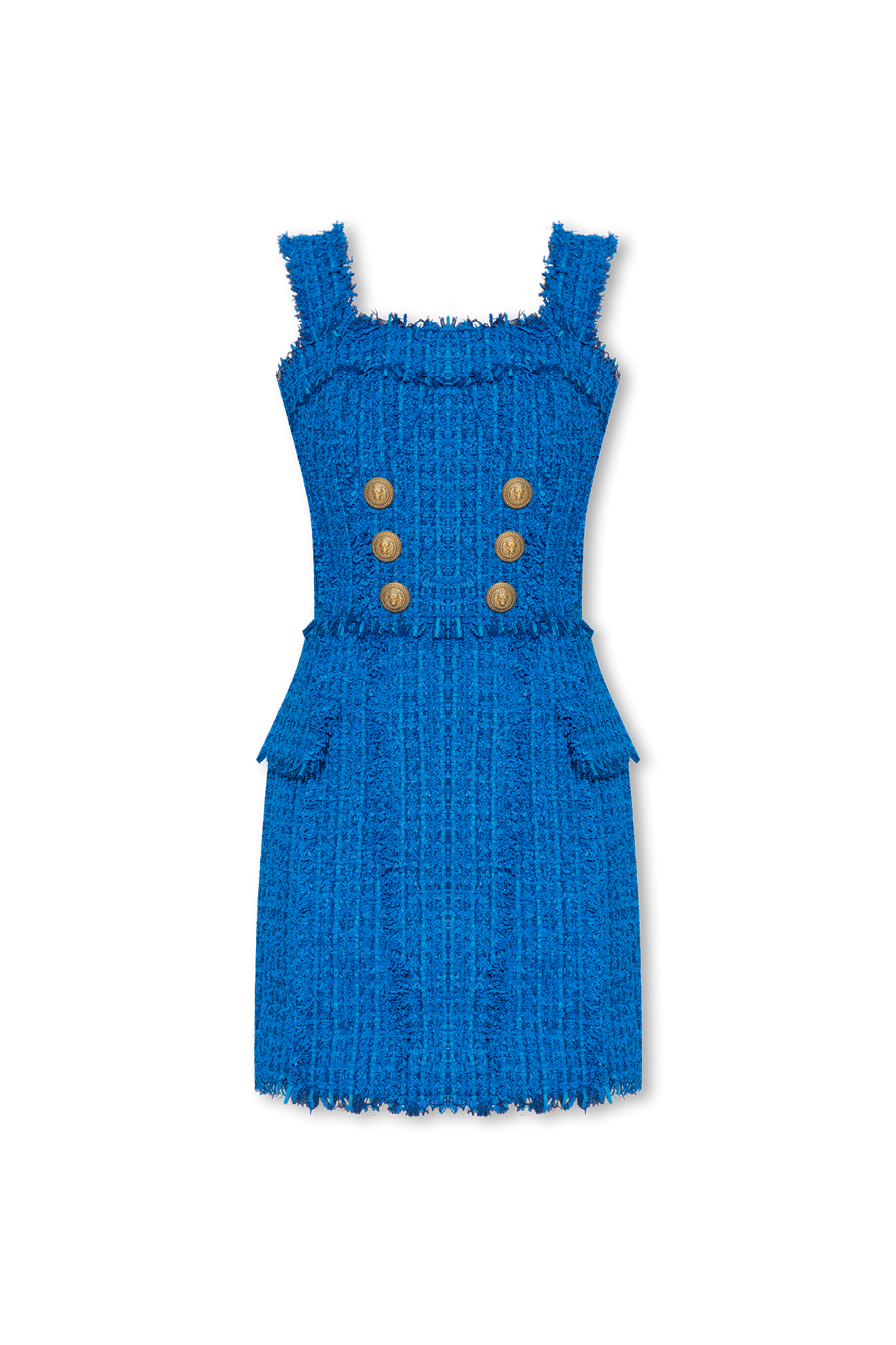 blue tweed dress