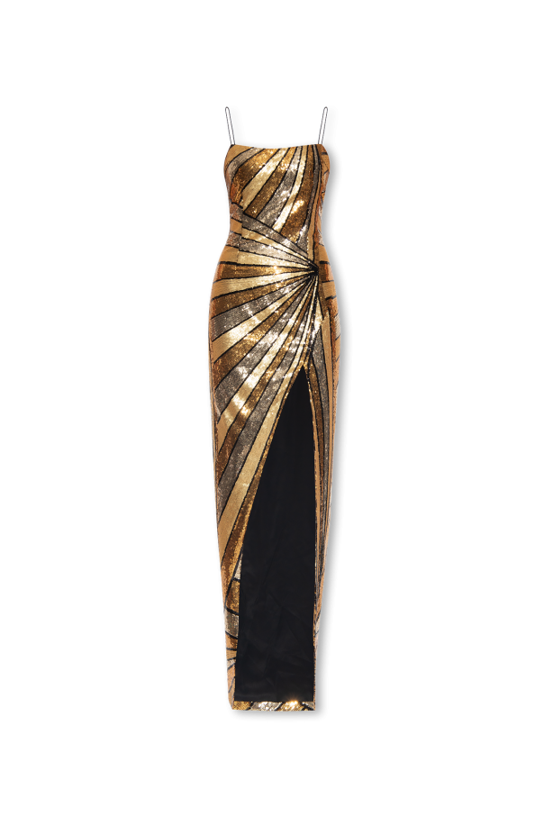 balmain crossbody Sequinned slip dress