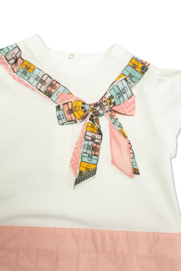 Fendi Kids Kleid mit Logo