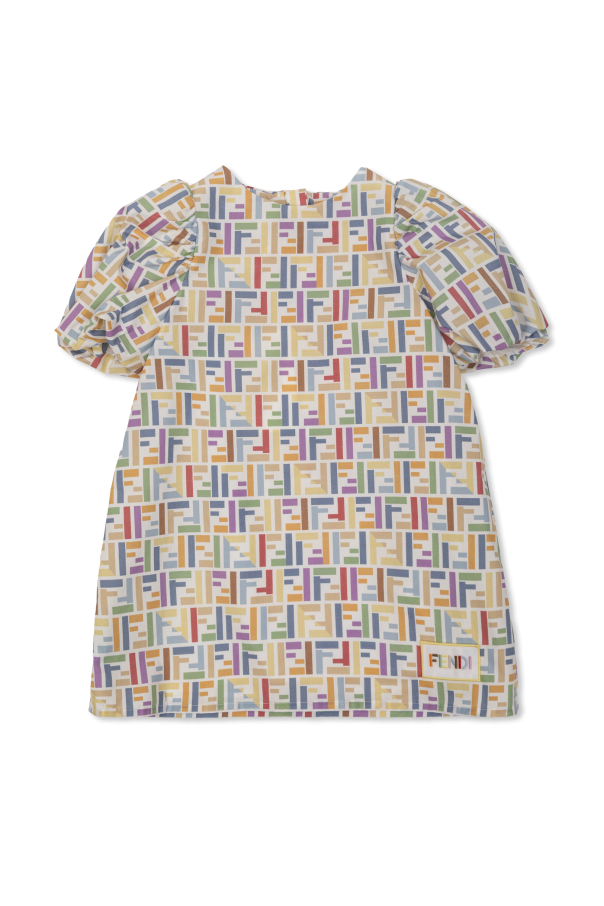 Cotton dress with monogram od Fendi Kids