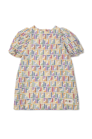 Cotton dress with monogram
