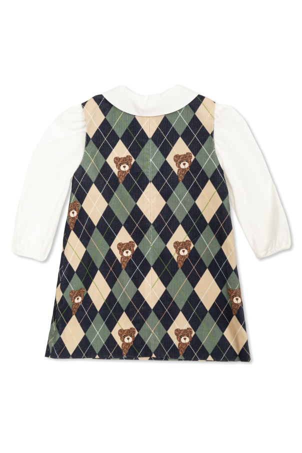 Fendi Kids Vestido de algodão