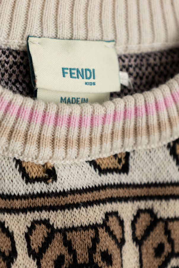 Fendi Kids Wzorzysta sukienka