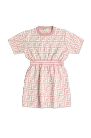 Cotton dress with monogram