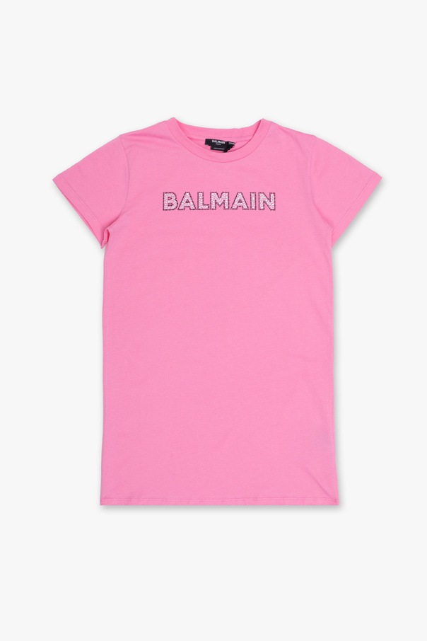 Balmain Kids Balmain Kids TEEN logo-print crew neck sweatshirt Blue
