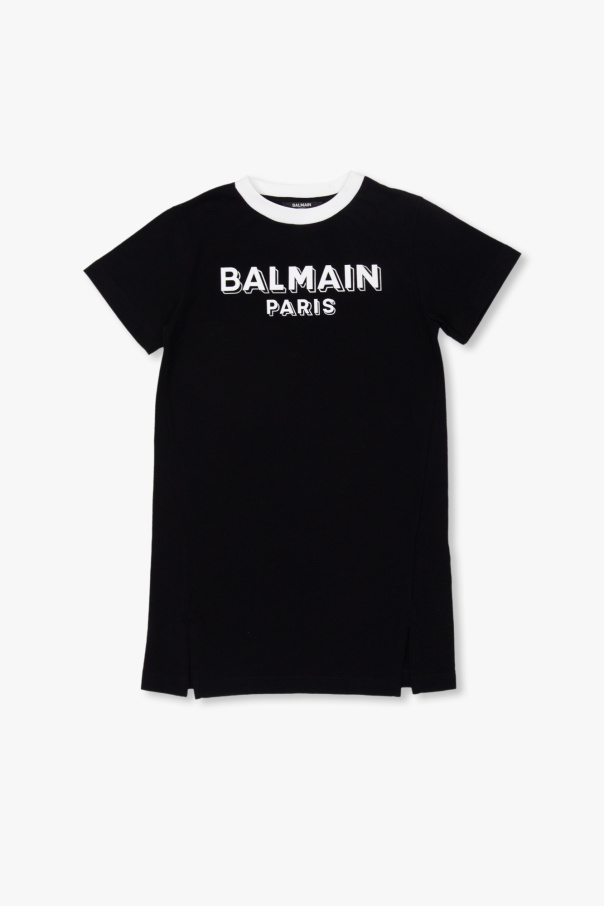 Balmain Kids Balmain Kids TEEN logo-print short-sleeve T-shirt Orange