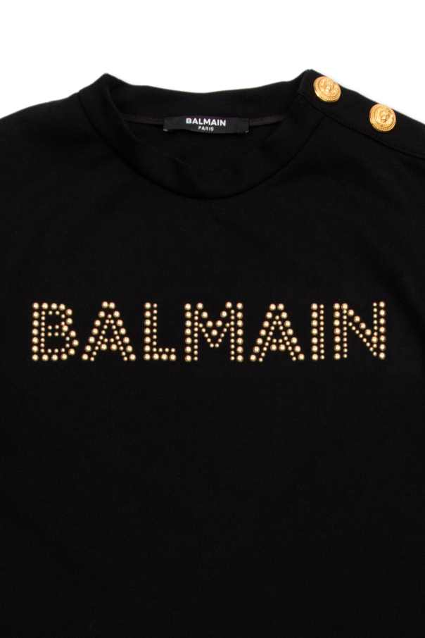 Balmain Kids Dress with logo