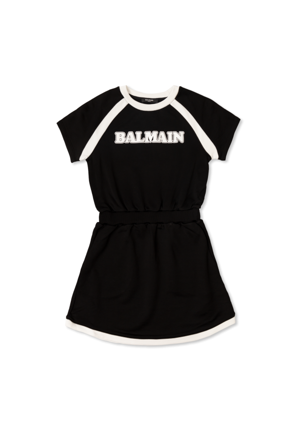 Dress with logo od Balmain Kids