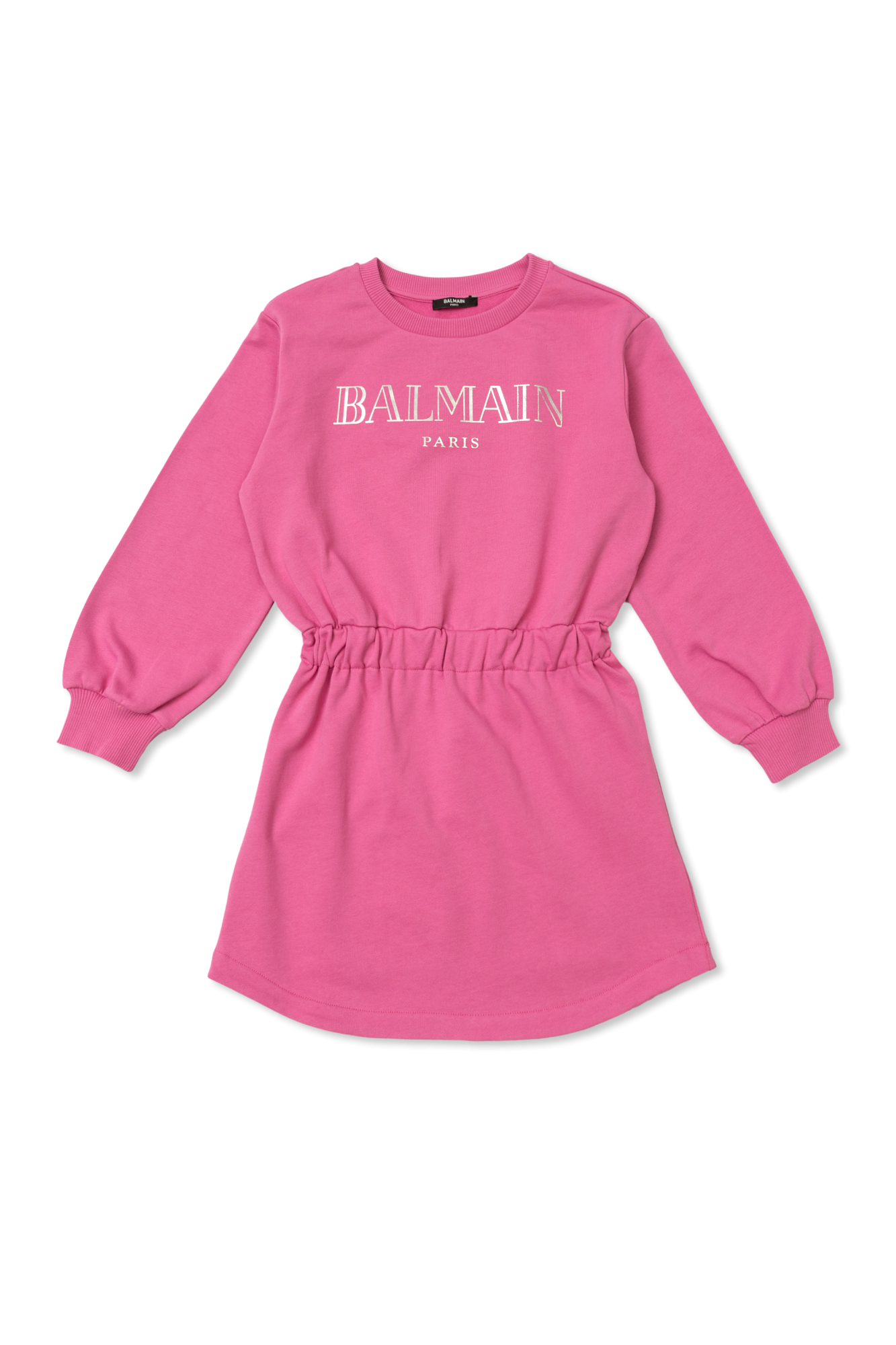 Balmain Kids Balmain logo patch knitted hoodie