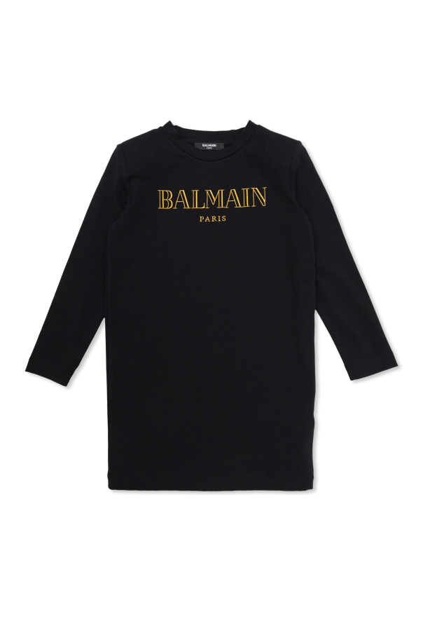 Balmain Kids Dress with embroidered logo