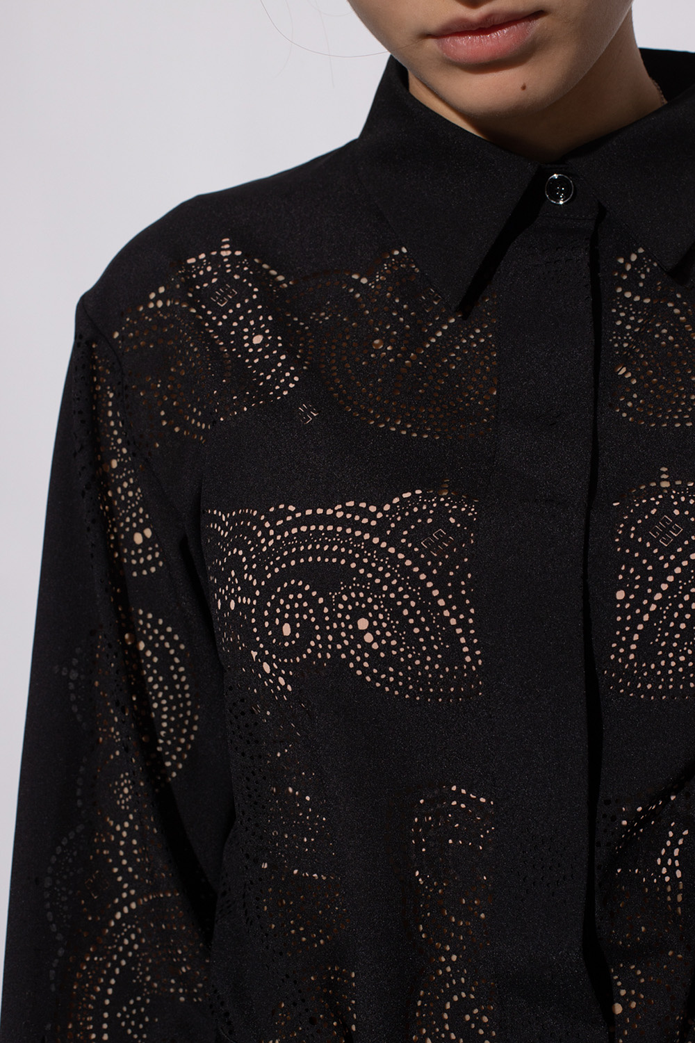 givenchy Boys Openwork shirt