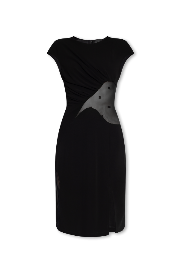 Givenchy Sukienka z prześwitującą wstawką
