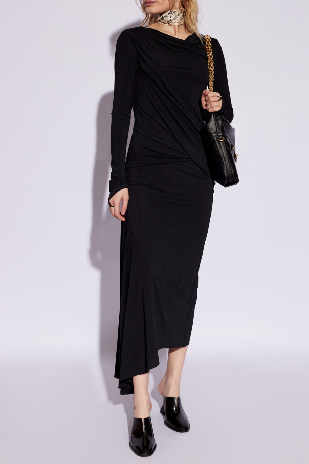 Givenchy Asymetryczna sukienka z marszczeniami