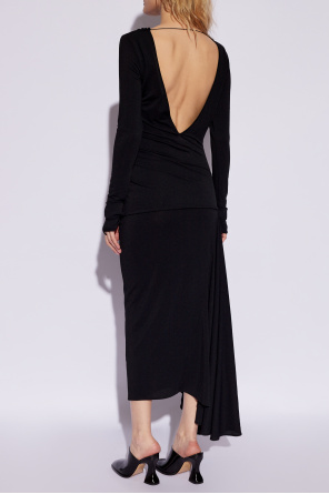 Givenchy Asymetryczna sukienka z marszczeniami