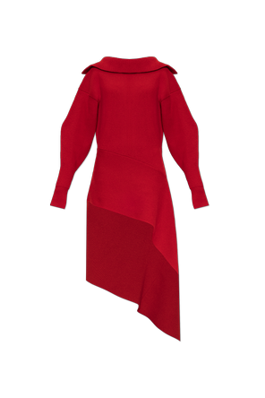 Wool dress with a slit