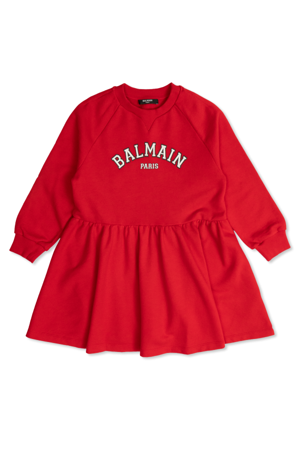 Dress with logo od Balmain Kids