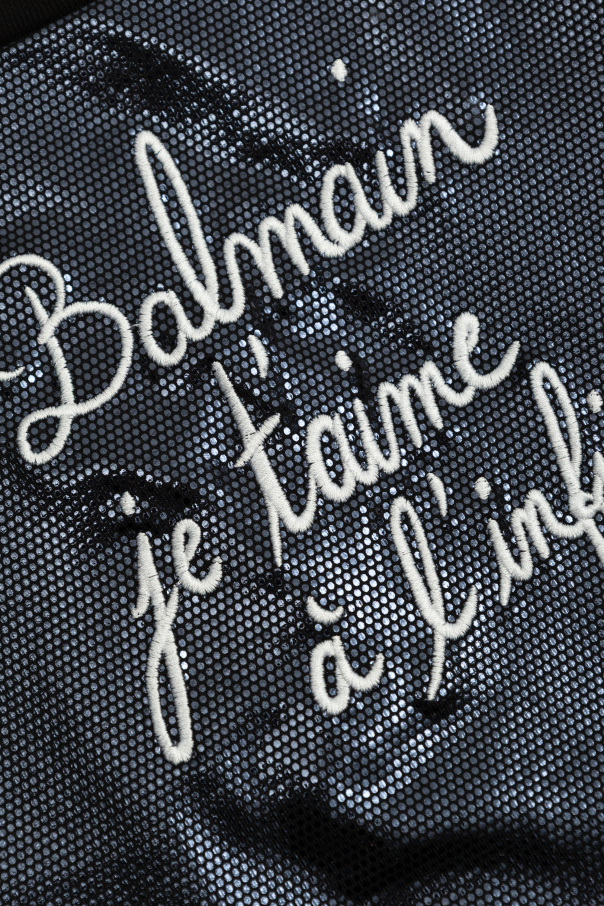 Balmain Kids Sukienka z wyszyciem