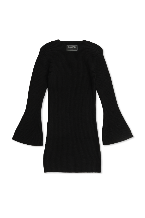 Balmain Kids Wełniana sukienka