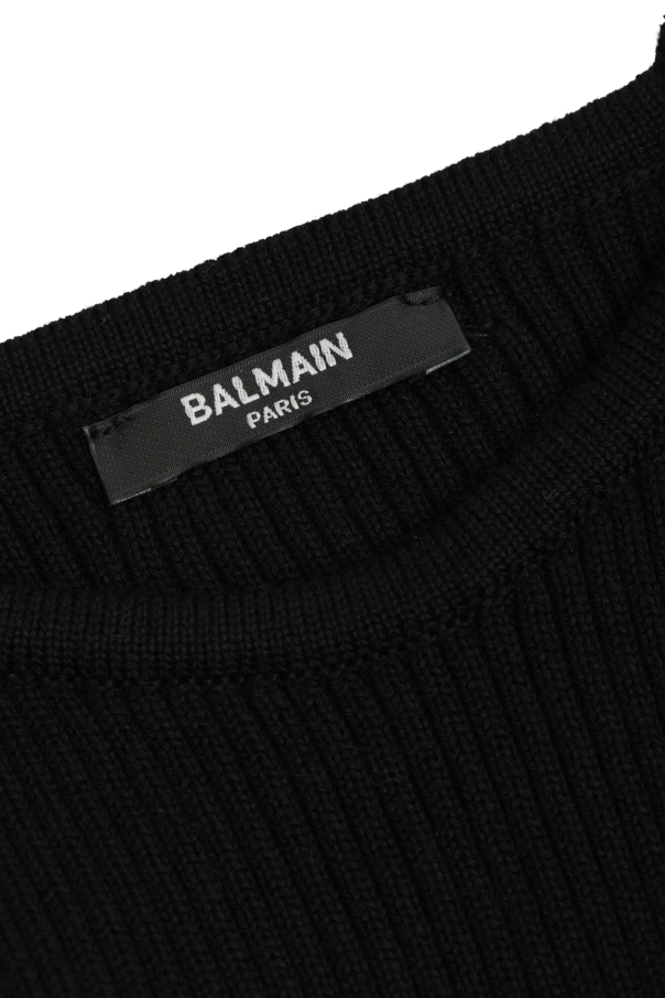 Balmain Kids Wełniana sukienka