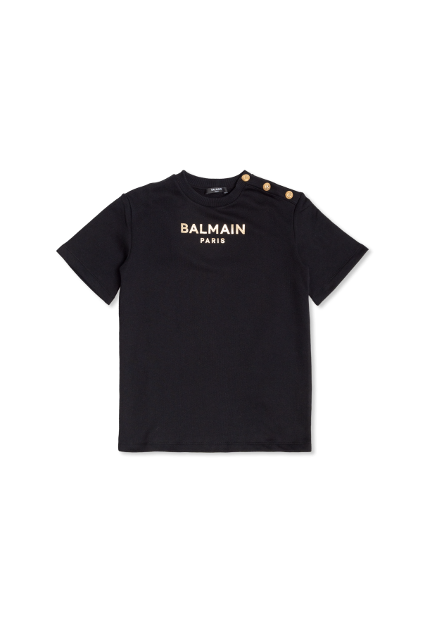 Dress with printed logo od Balmain Kids