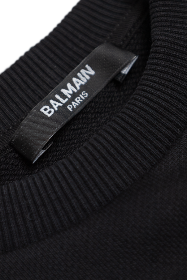 Balmain Kids Vestido con logo estampado