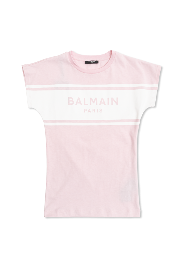 Dress with logo od Balmain Kids