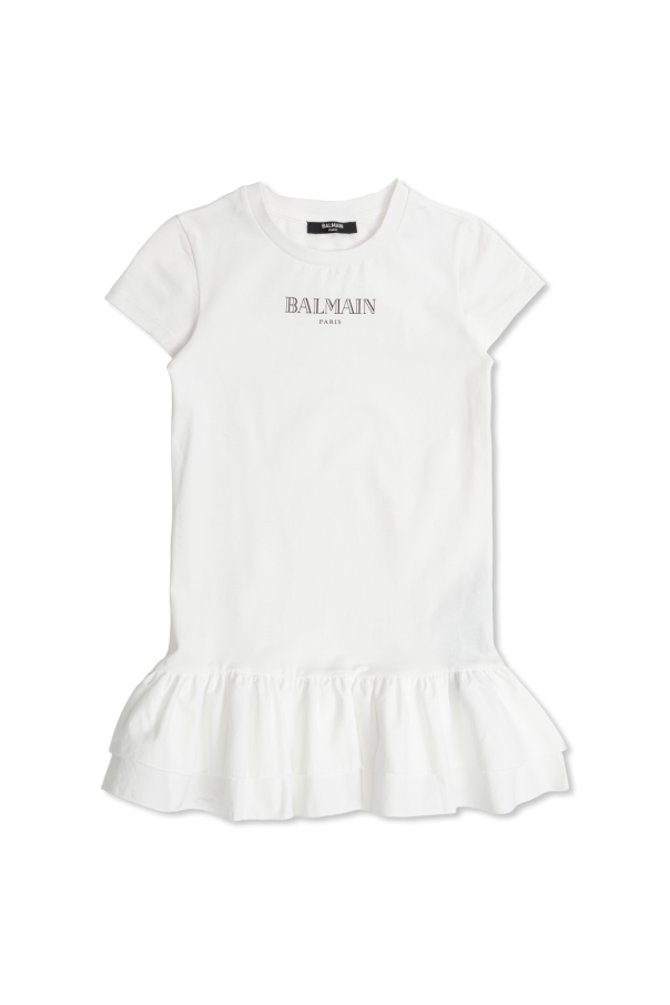 Dress with logo od Balmain Kids