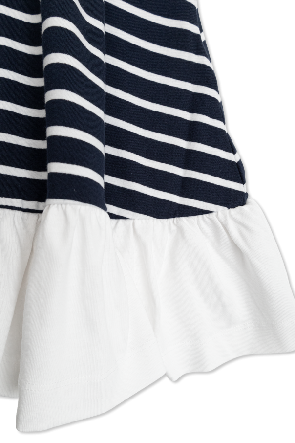 Balmain Kids Vestido con estampado de rayas