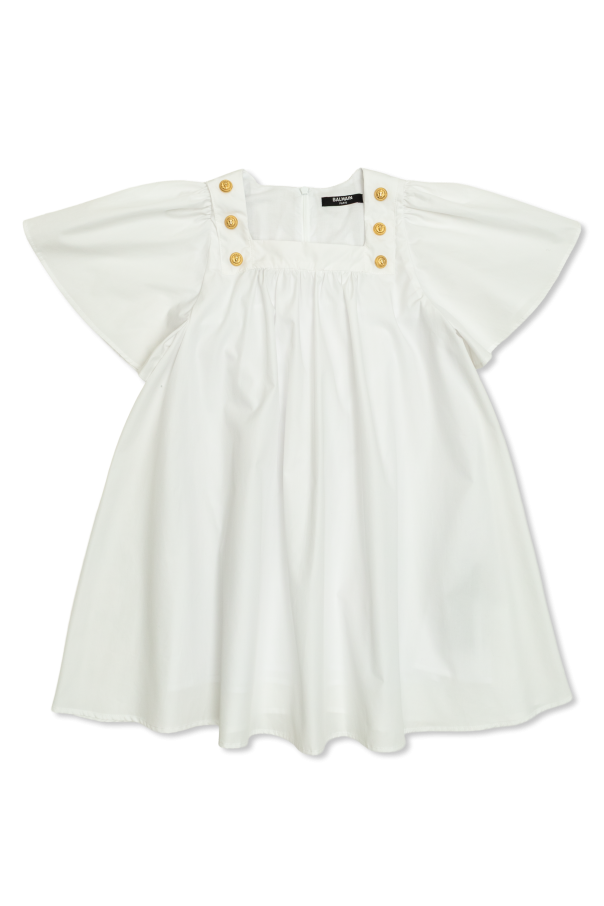 Dress with decorative buttons od Balmain Kids