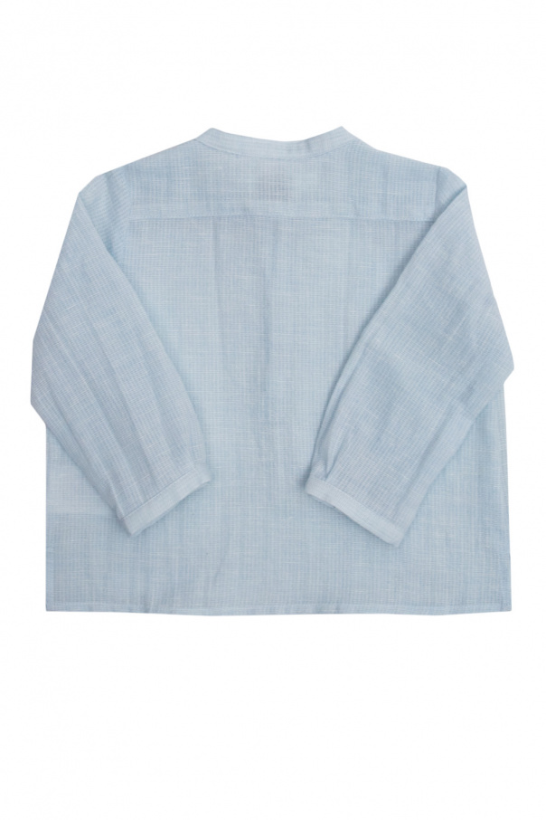 Bonpoint  Long-sleeved contrasting-panel shirt