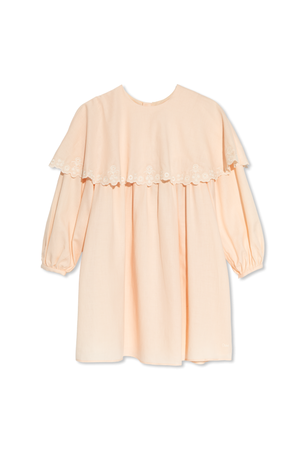 Dress with a wide collar od Chloé Kids