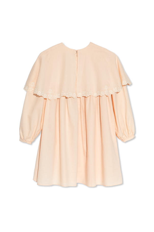 Chloé Kids Vestido con cuello ancho