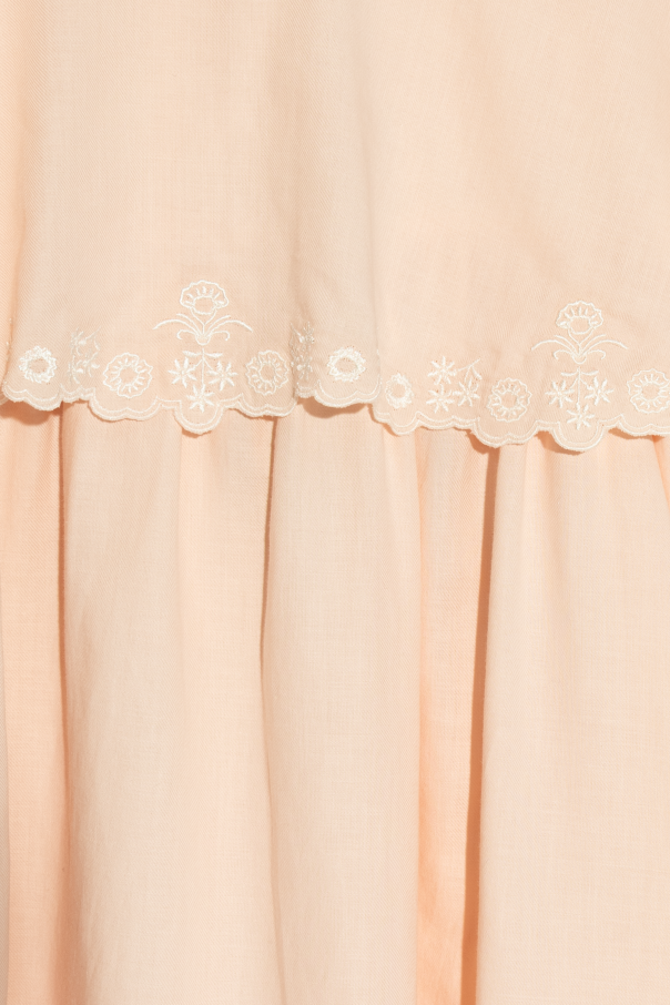 Chloé Kids Vestido con cuello ancho