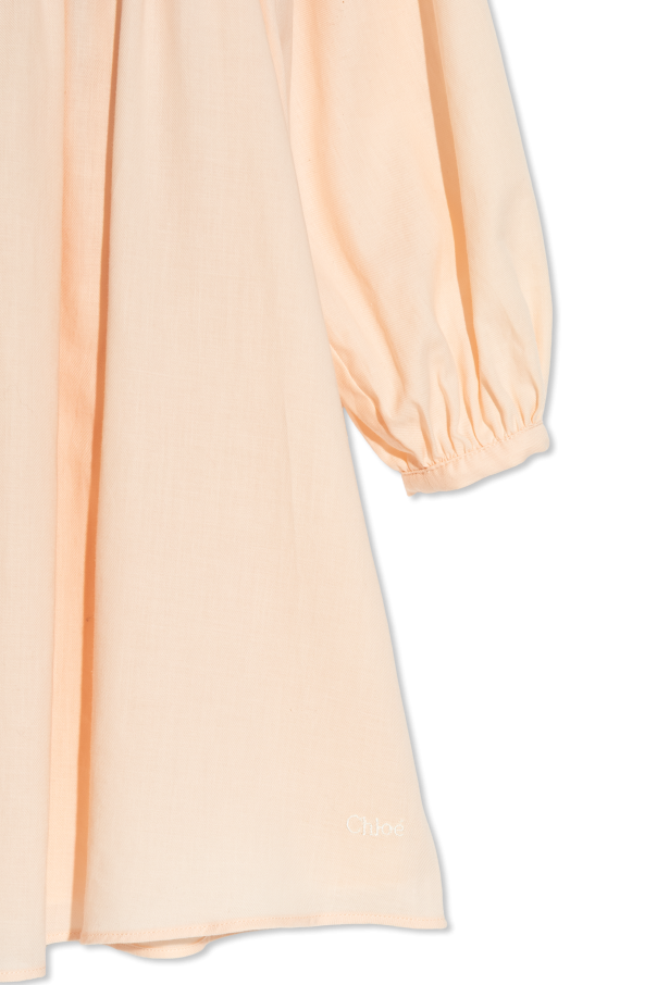 Chloé Kids Vestido con cuello ancho