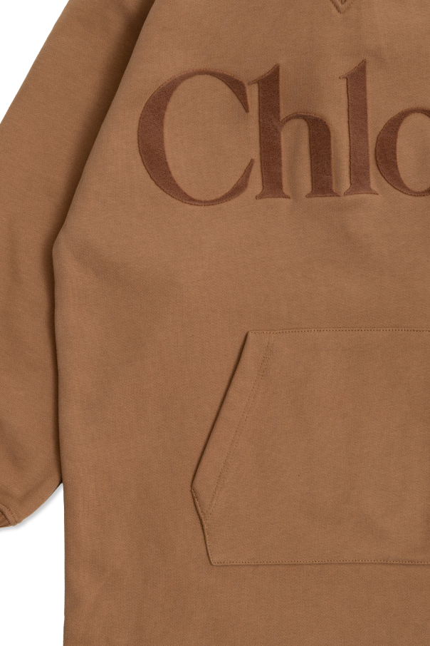 Chloé Kids Sweatshirt with a velvet-finish logo