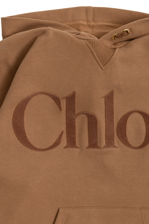 Chloé Kids Sweatshirt with a velvet-finish logo