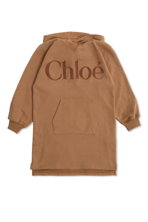 Sweatshirt with a velvet-finish logo