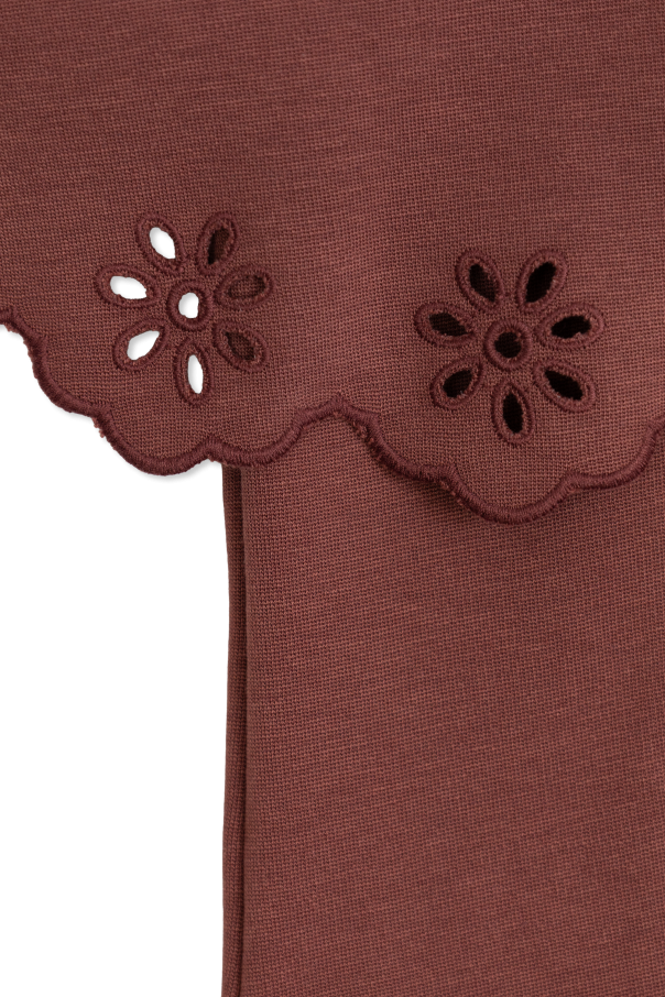 Chloé Kids Vestido con cuello calado