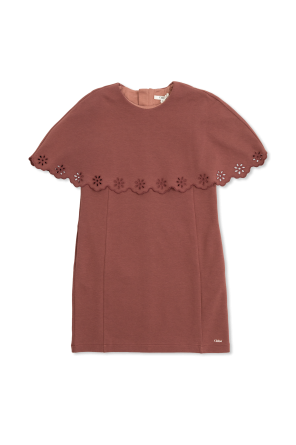 Kleid mit durchbrochenem Kragen