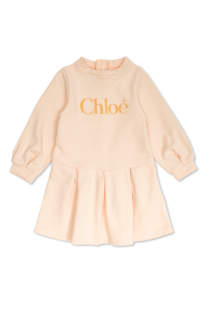 Kleid mit Logo und Samt-Finish