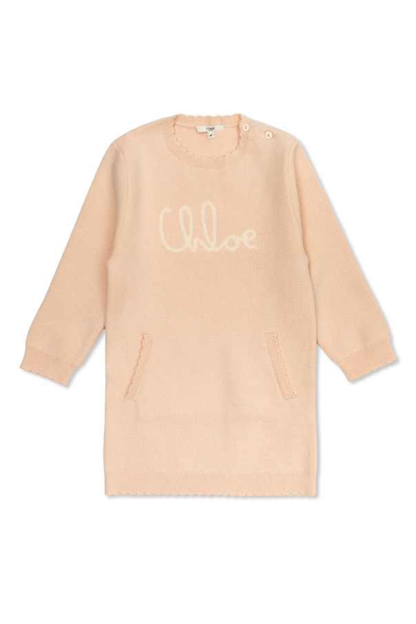 Cotton dress with pocket od Chloé Kids