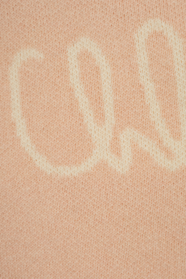 Chloé Kids Baumwollkleid mit Tasche