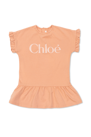 Dress with printed logo