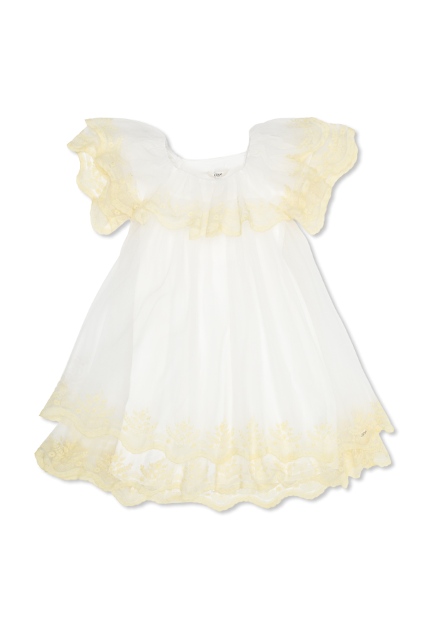 Tulle dress with embroidery od Chloé Kids