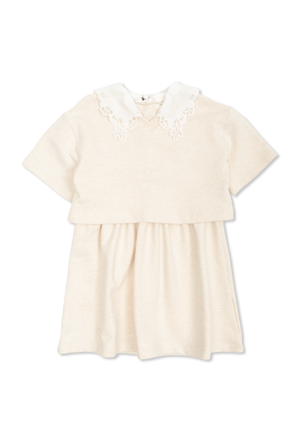 Dress with a collar od Chloé Kids
