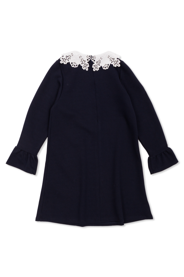 Chloé Kids Vestido com gola