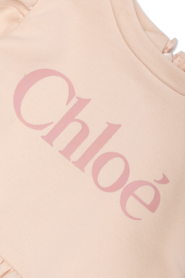 Chloé Kids Vestido com logótipo