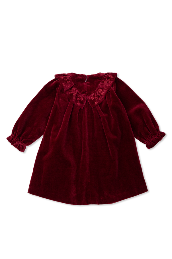 Chloé Kids Burgundy Velour Dress by Chloé Kids