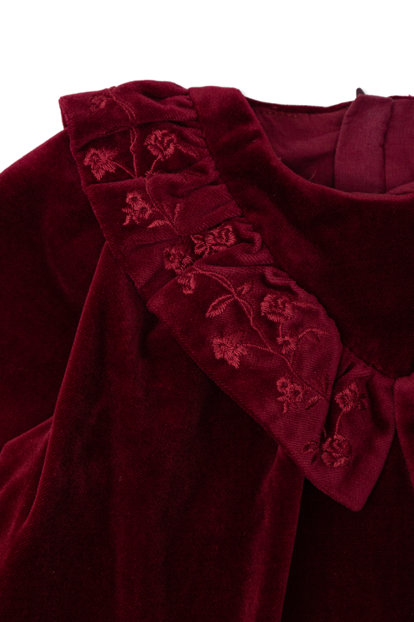 Chloé Kids Burgundy Velour Dress by Chloé Kids
